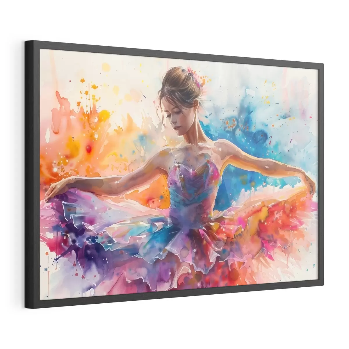 Poster Immagine dell'acquerello della ballerina della ragazza f38466