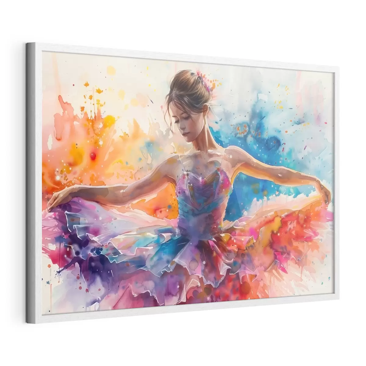 Poster Immagine dell'acquerello della ballerina della ragazza f38466