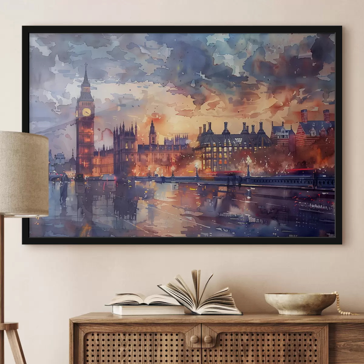 Poster Pittura ad acquerello del Big Ben di Londra f38473