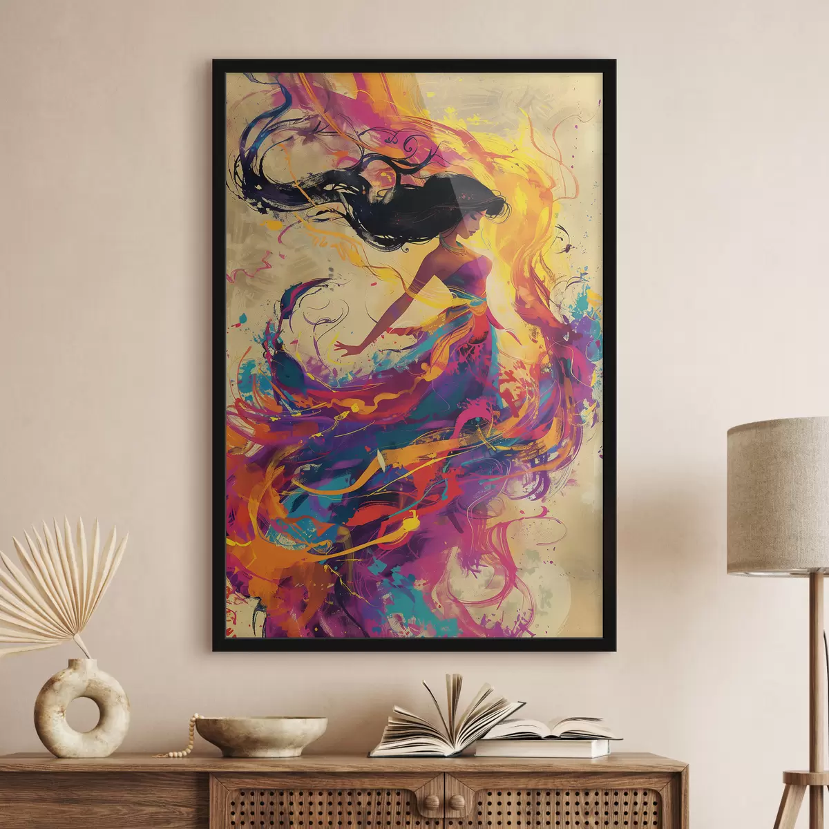 Poster Dipinto ad acquerello di una ragazza f38528