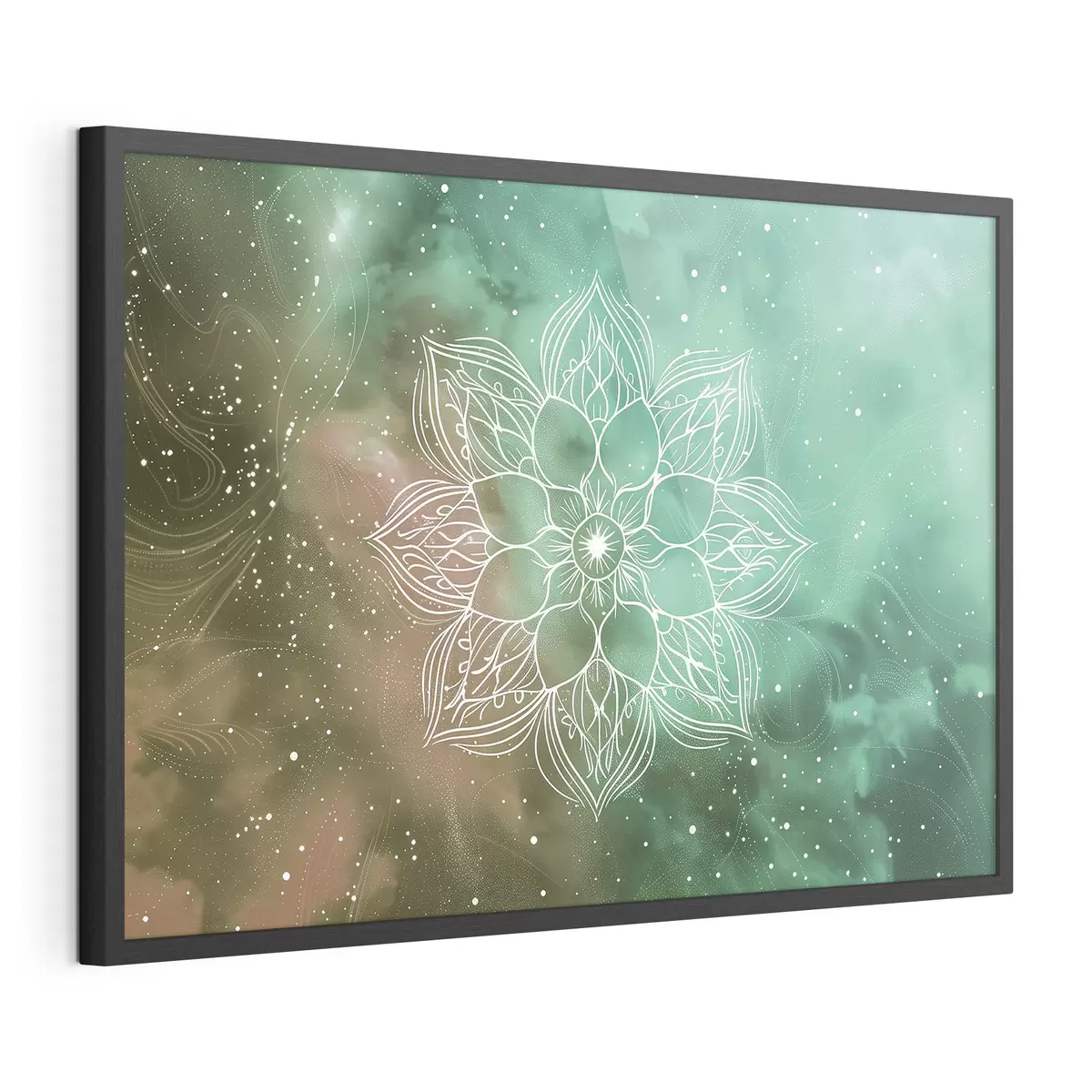 Poster Mandala di quiete verde f38530