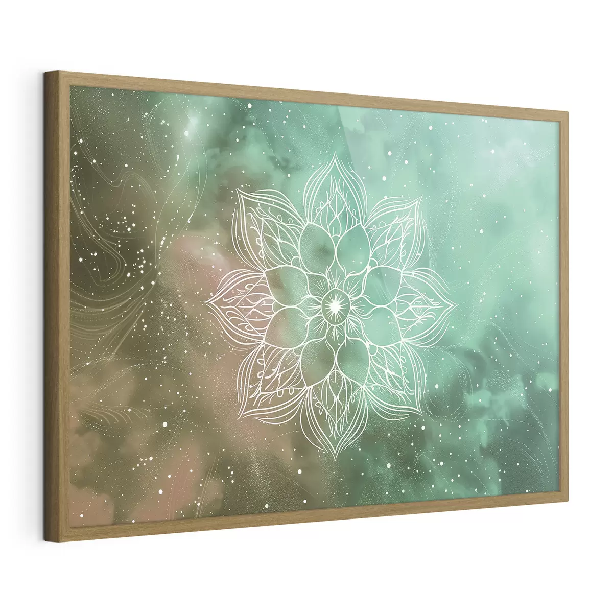 Poster Mandala di quiete verde f38530