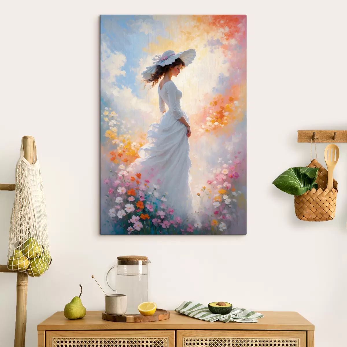 carta da parati Ragazza in fiori nr. s38570