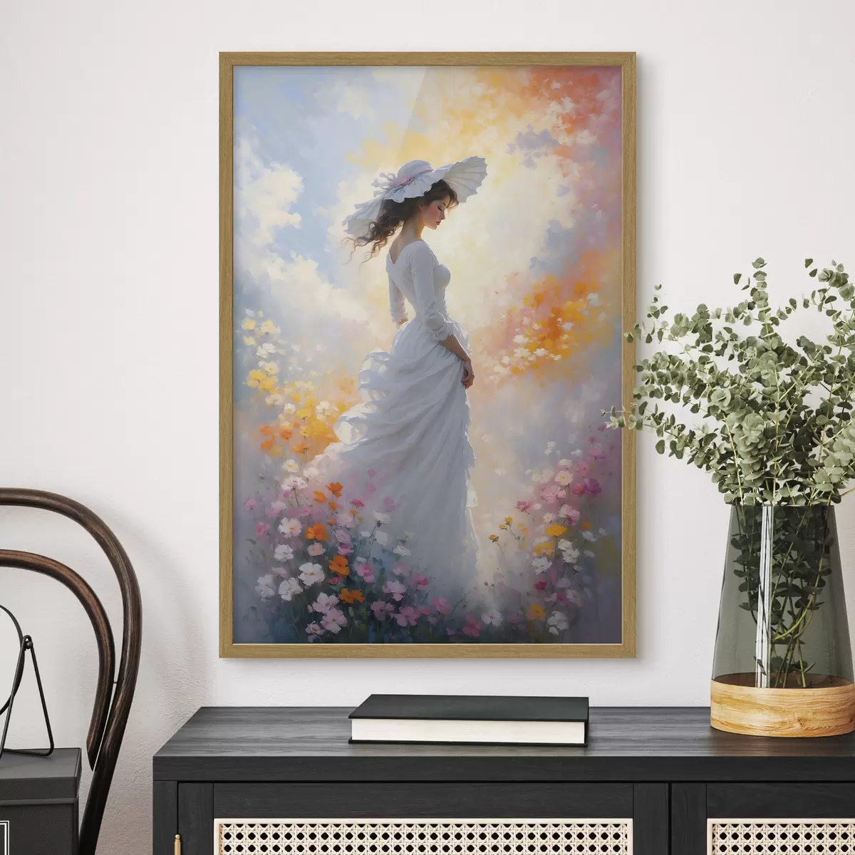 Poster Ragazza in fiori f38570