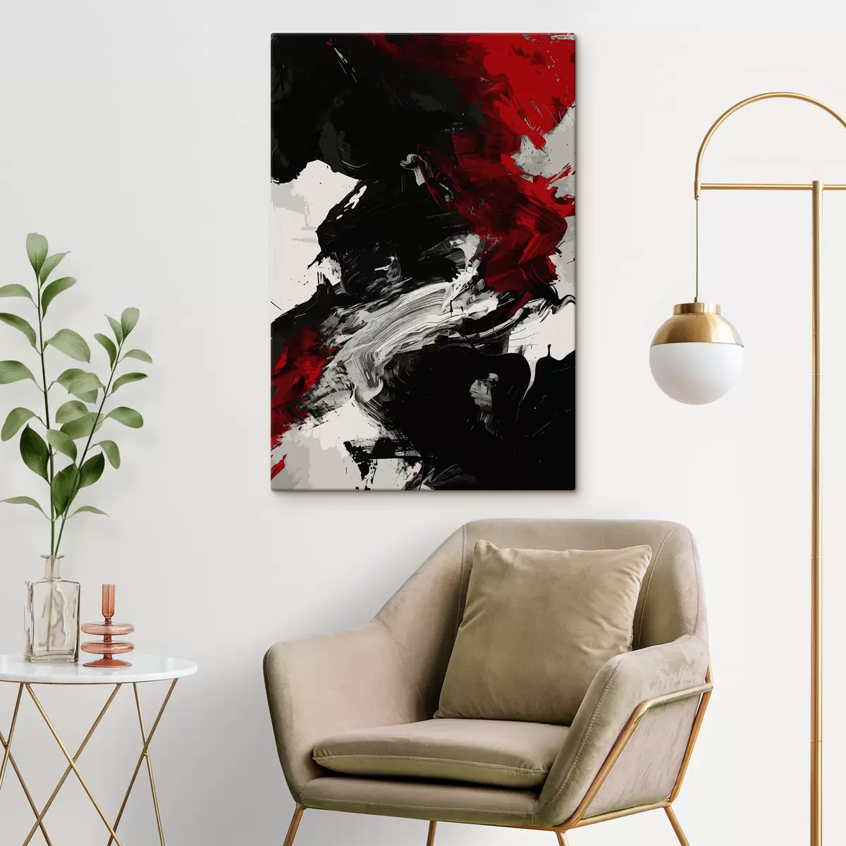 carta da parati Astrazione nera e rossa nr. s38550