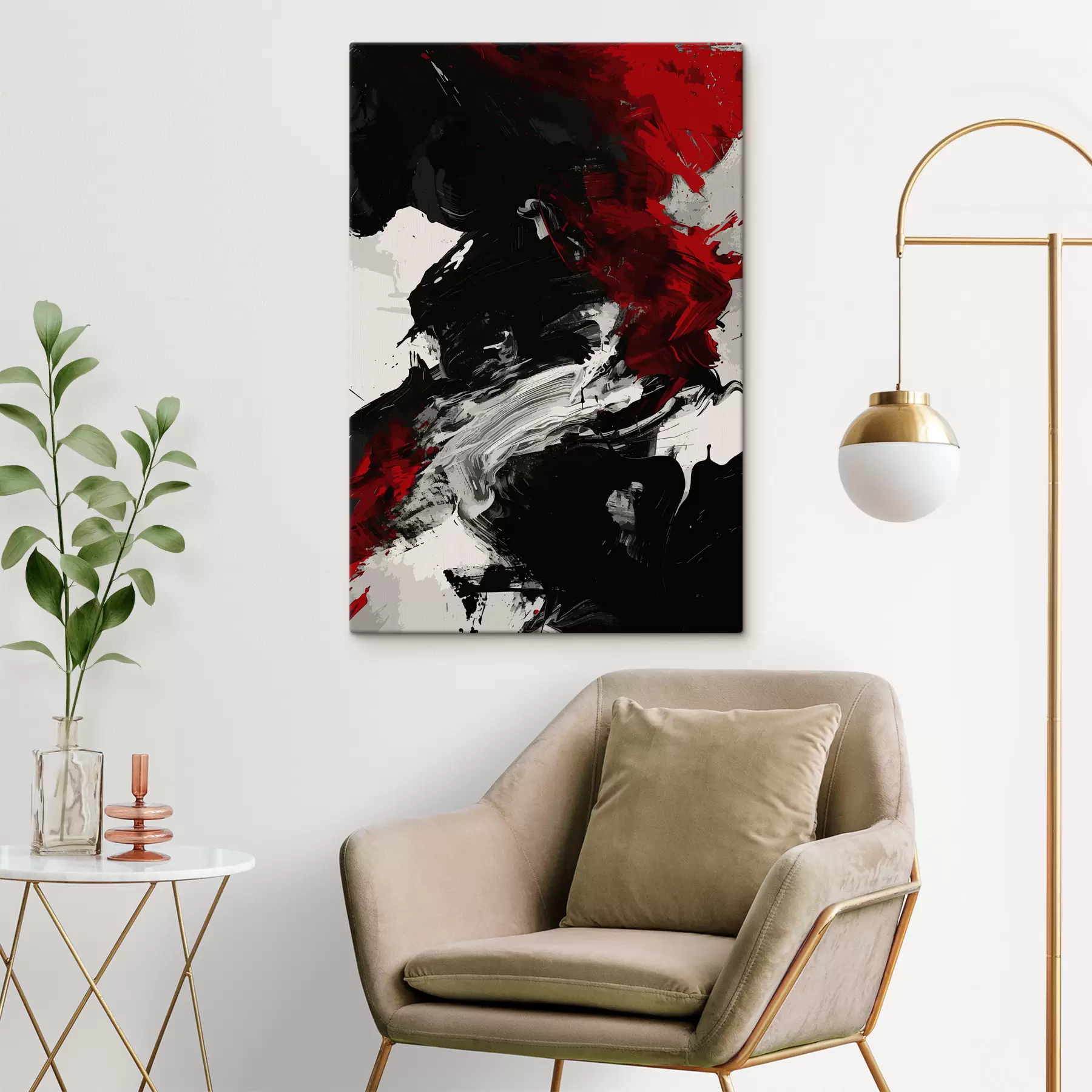 carta da parati Astrazione nera e rossa nr. s38550