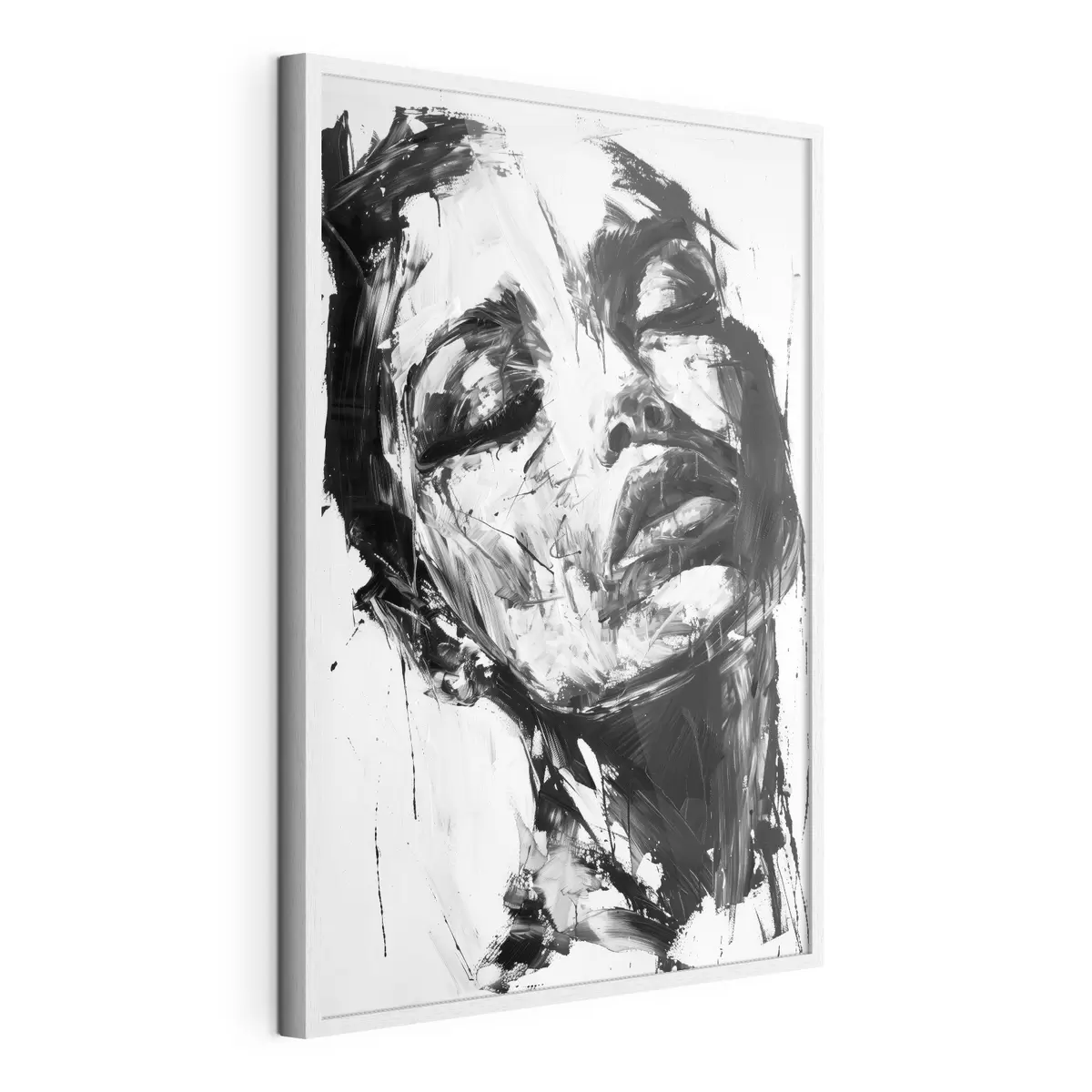 Poster Ritratto di donna con pennellate nere f38641