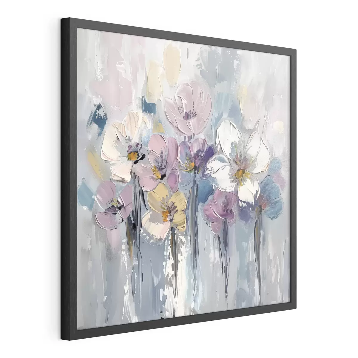 Poster Bouquet pastello su blu f38643