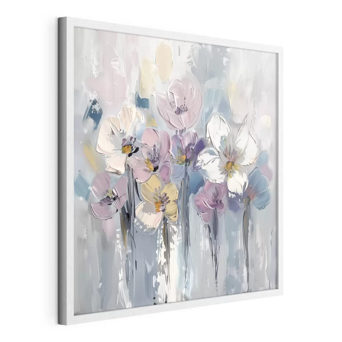 Poster Bouquet pastello su blu f38643
