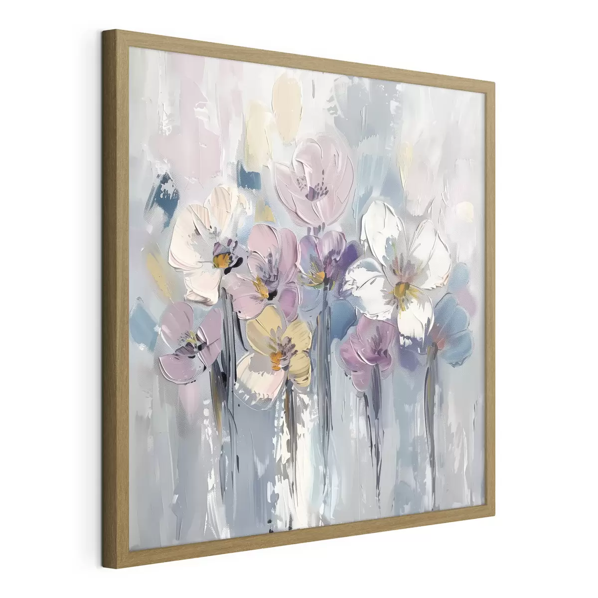 Poster Bouquet pastello su blu f38643