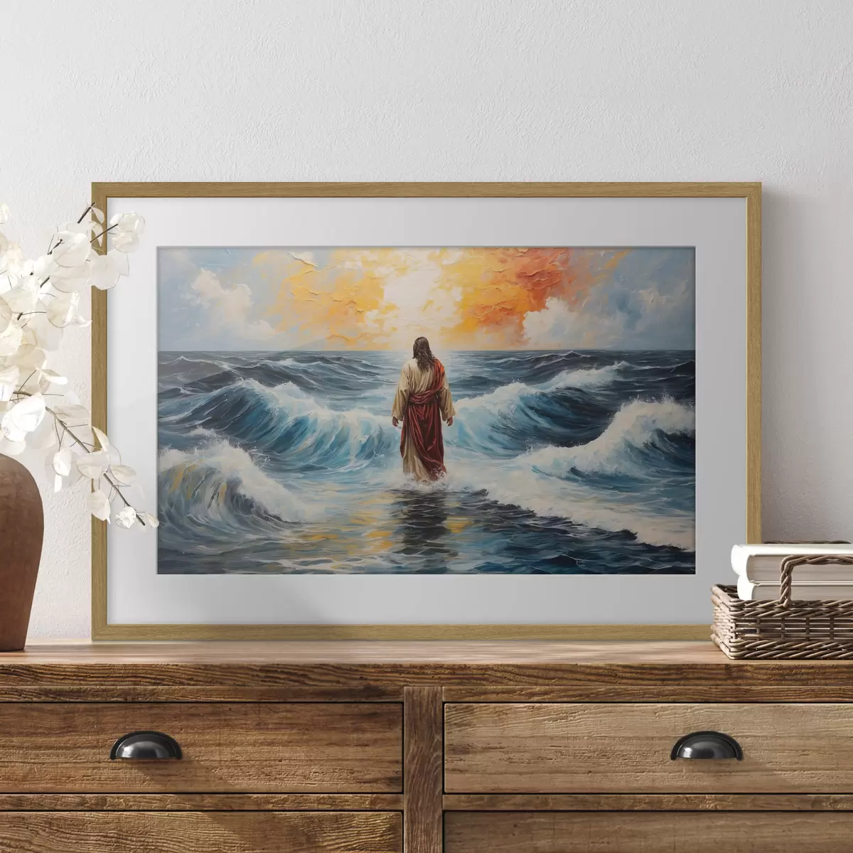 Poster Cristo sopra le onde f38613