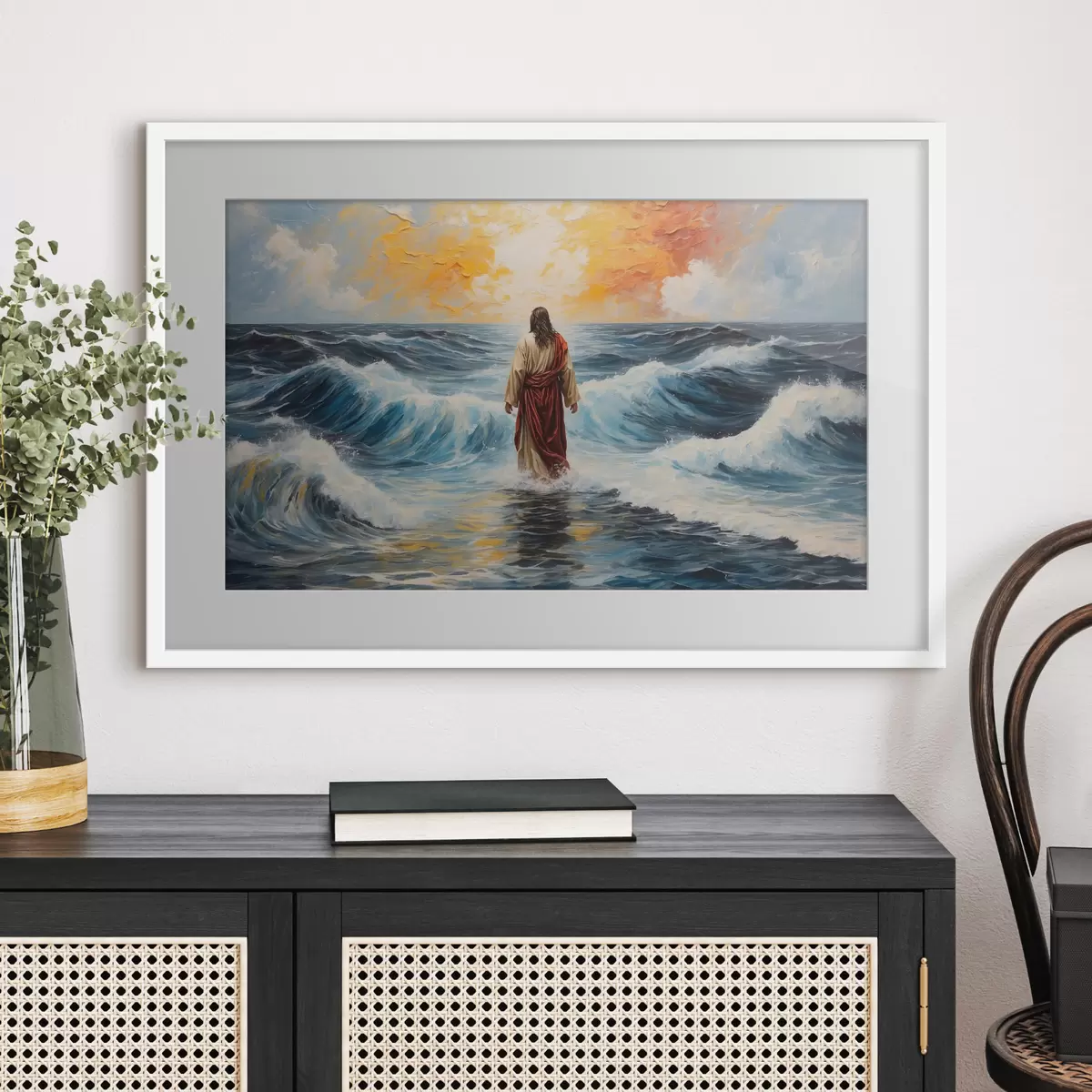 Poster Cristo sopra le onde f38613