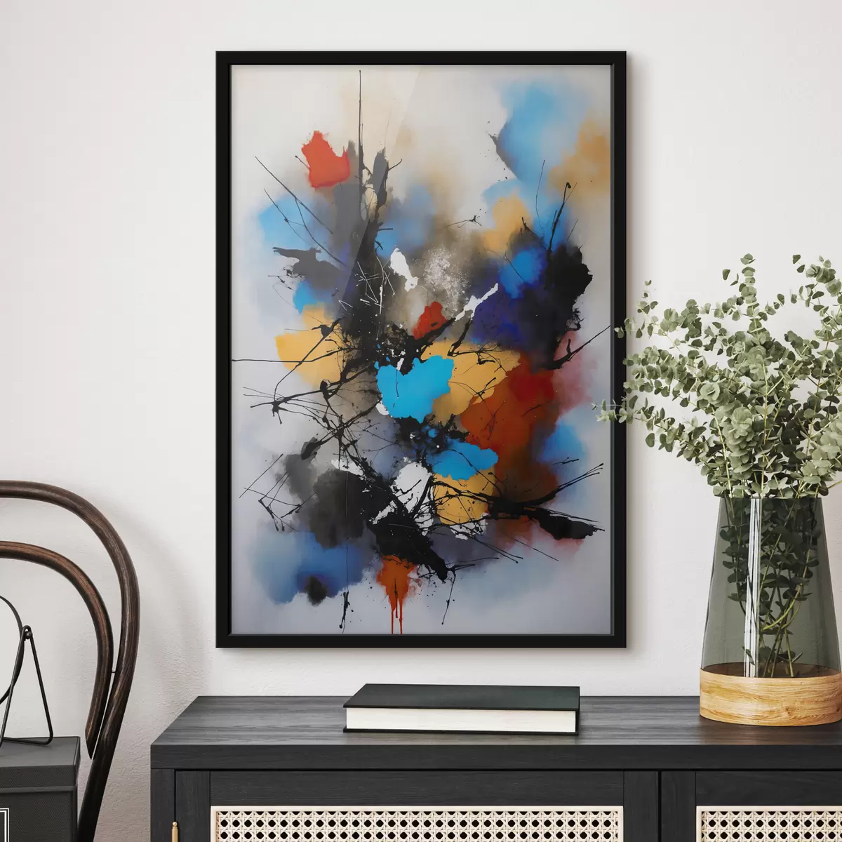 Poster Astrazione, spruzzi di vernice f38718