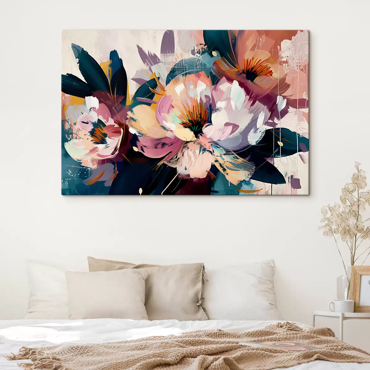 carta da parati Grandi fiori dipinti ad olio nr. s38799