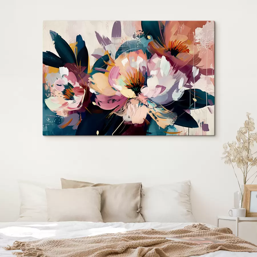 carta da parati Grandi fiori dipinti ad olio nr. s38799