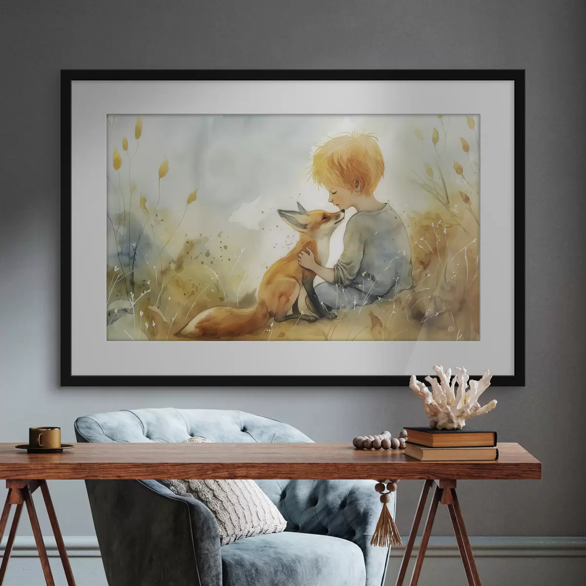 Poster Il piccolo principe e la volpe f38790