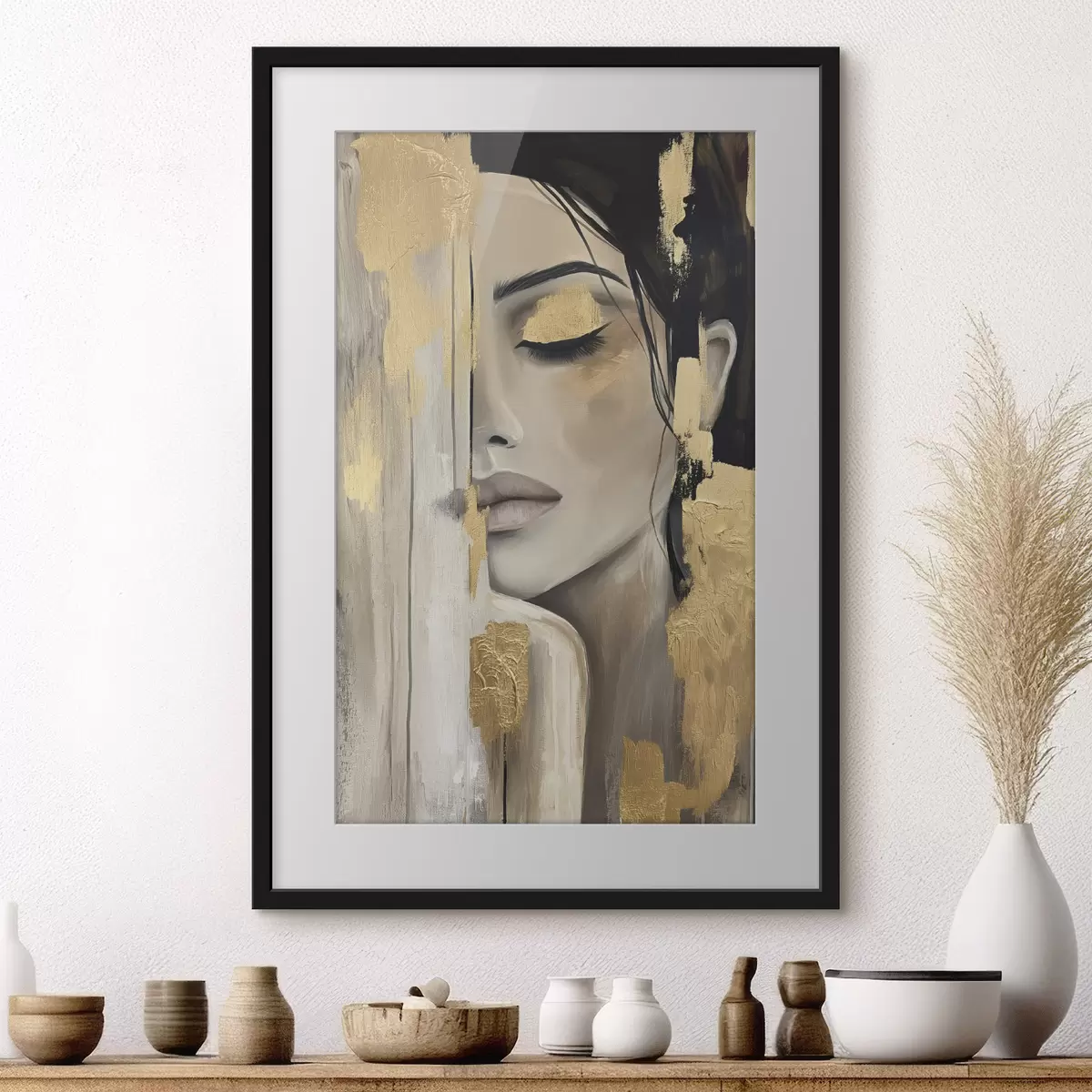 Poster Ritratto in ocra f38793