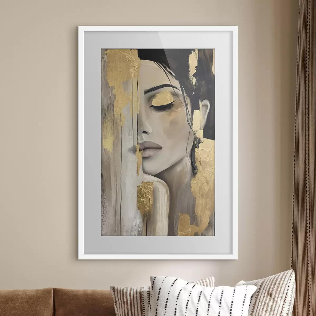 Poster Ritratto in ocra f38793