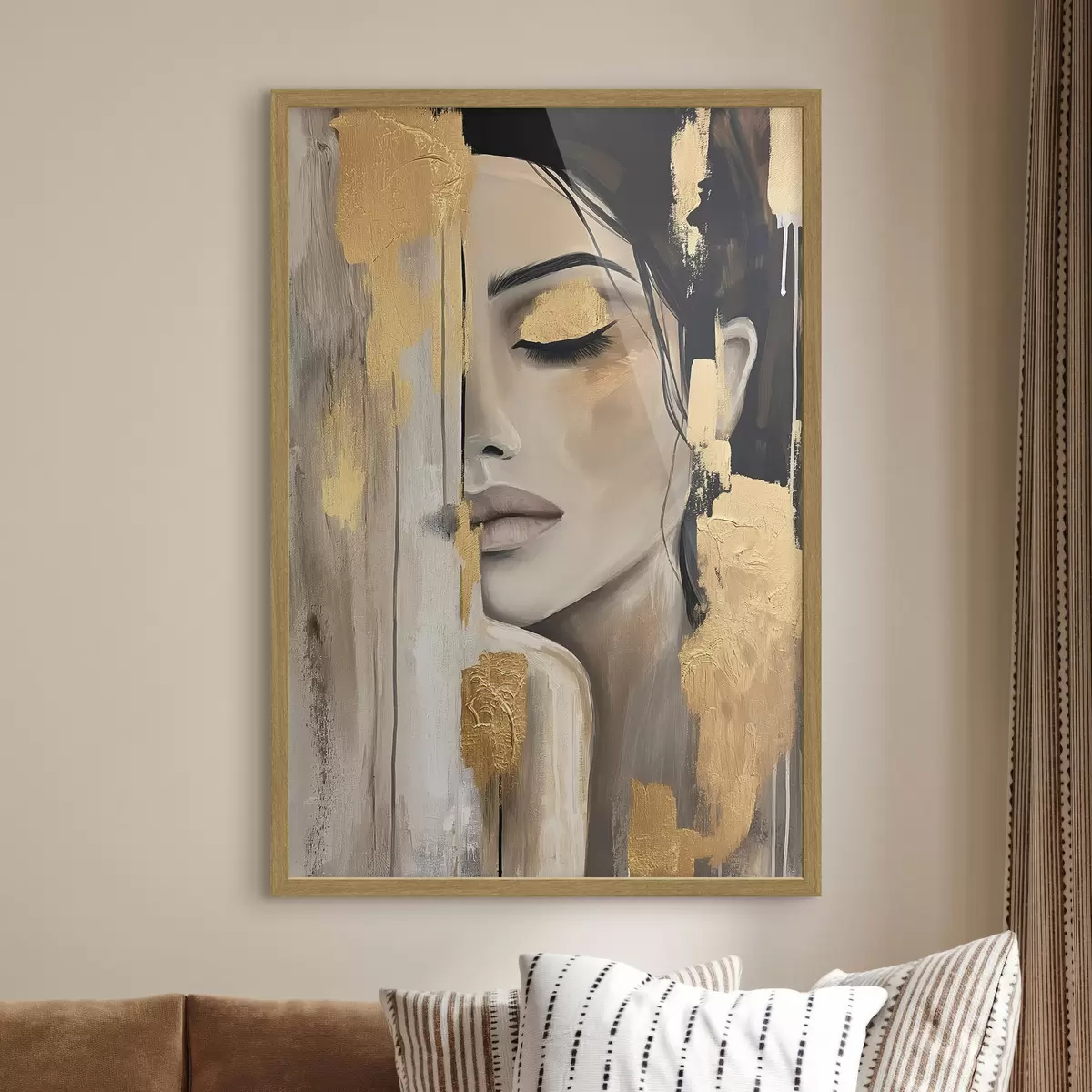 Poster Ritratto in ocra f38793