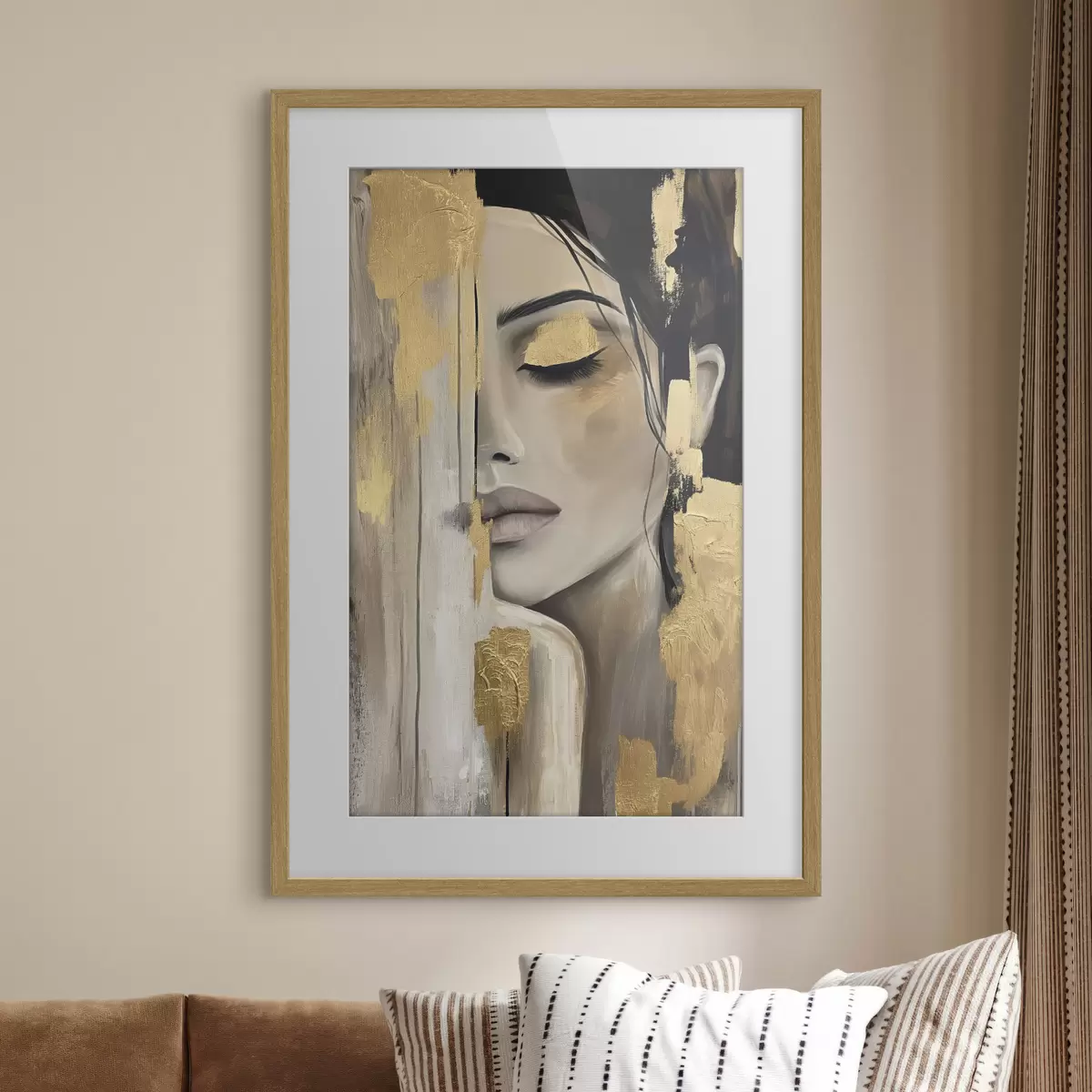 Poster Ritratto in ocra f38793