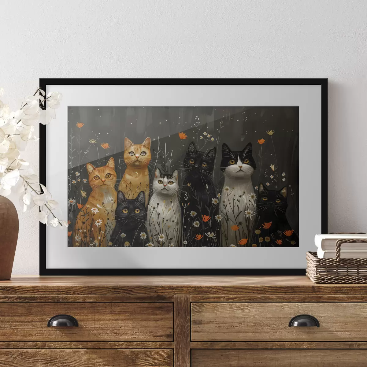 Poster Gatti tra i fiori f38798