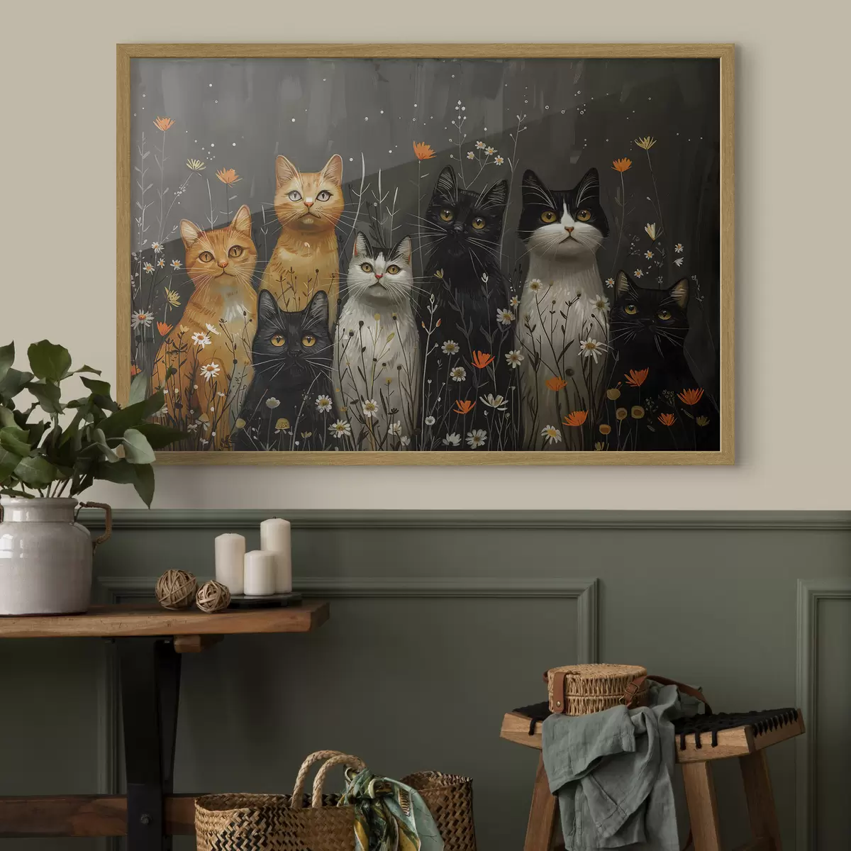Poster Gatti tra i fiori f38798