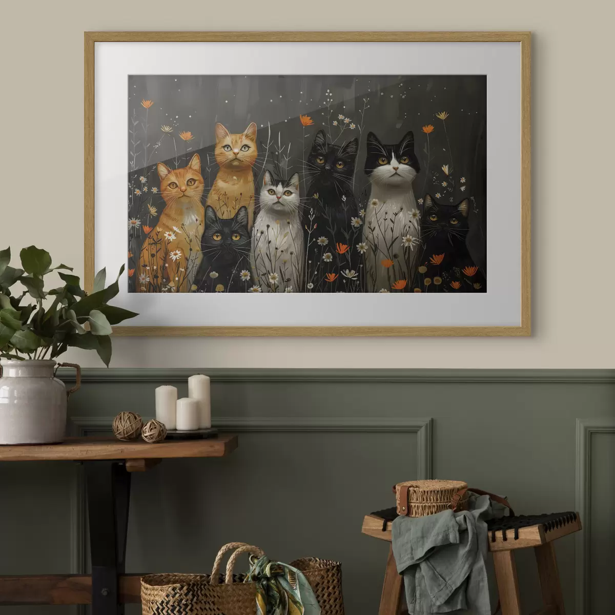 Poster Gatti tra i fiori f38798