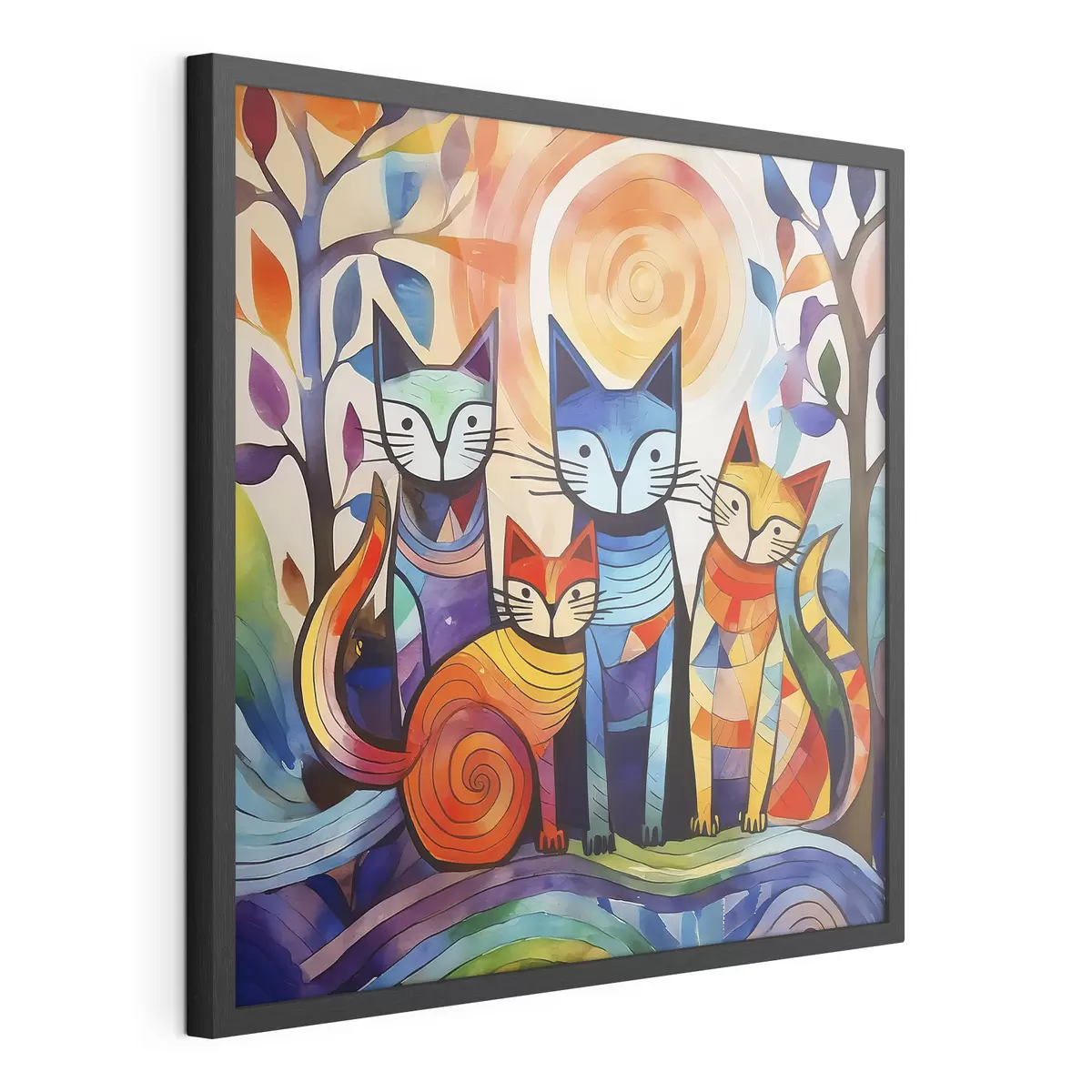 Poster Quattro gatti a colori f38815