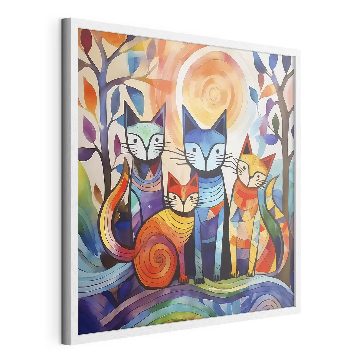 Poster Quattro gatti a colori f38815