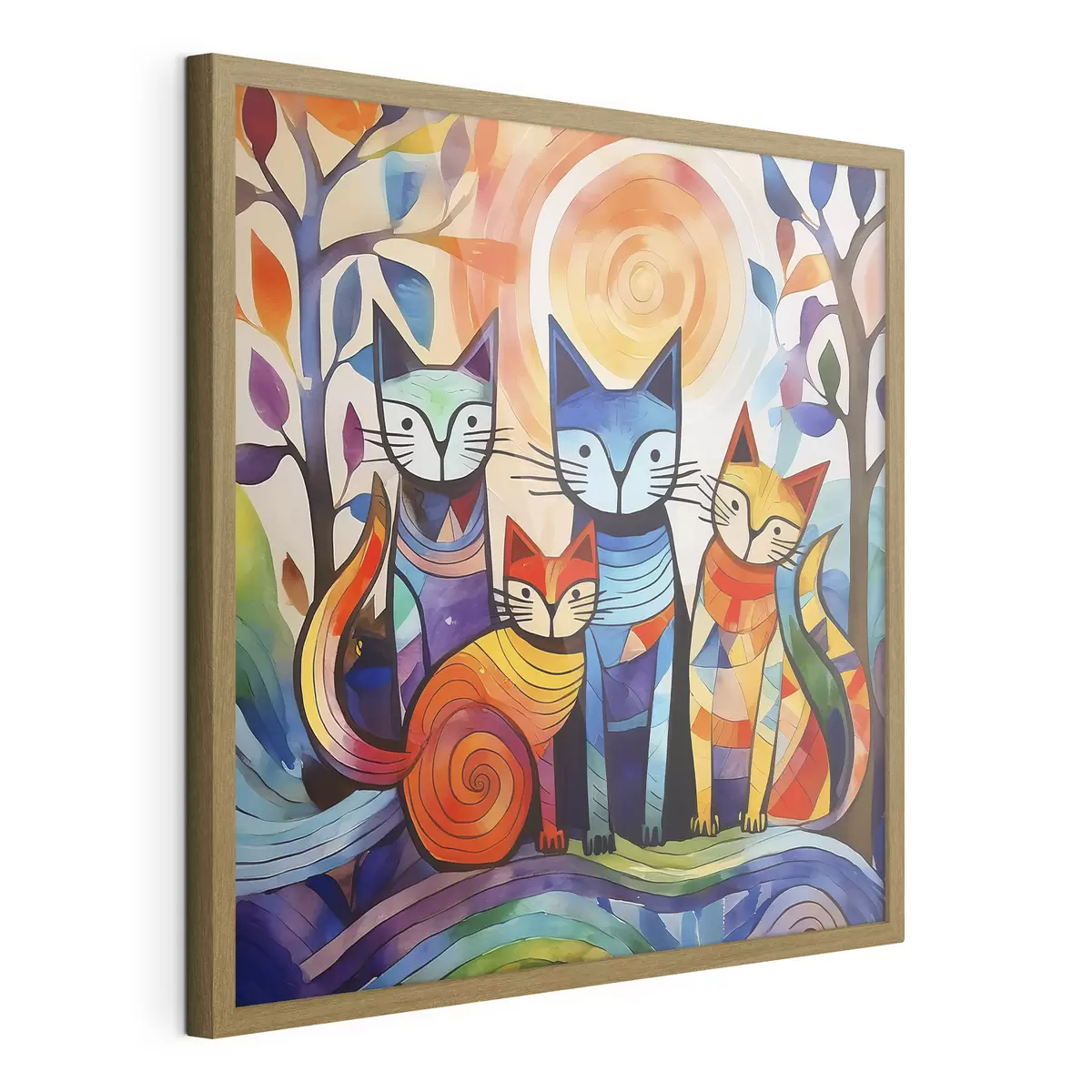 Poster Quattro gatti a colori f38815