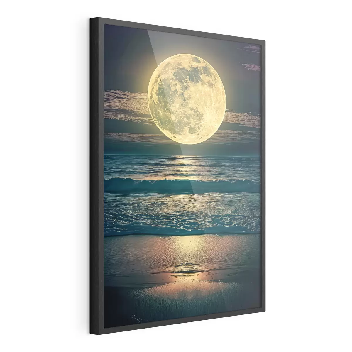 Poster Grande luna sull'oceano f38865