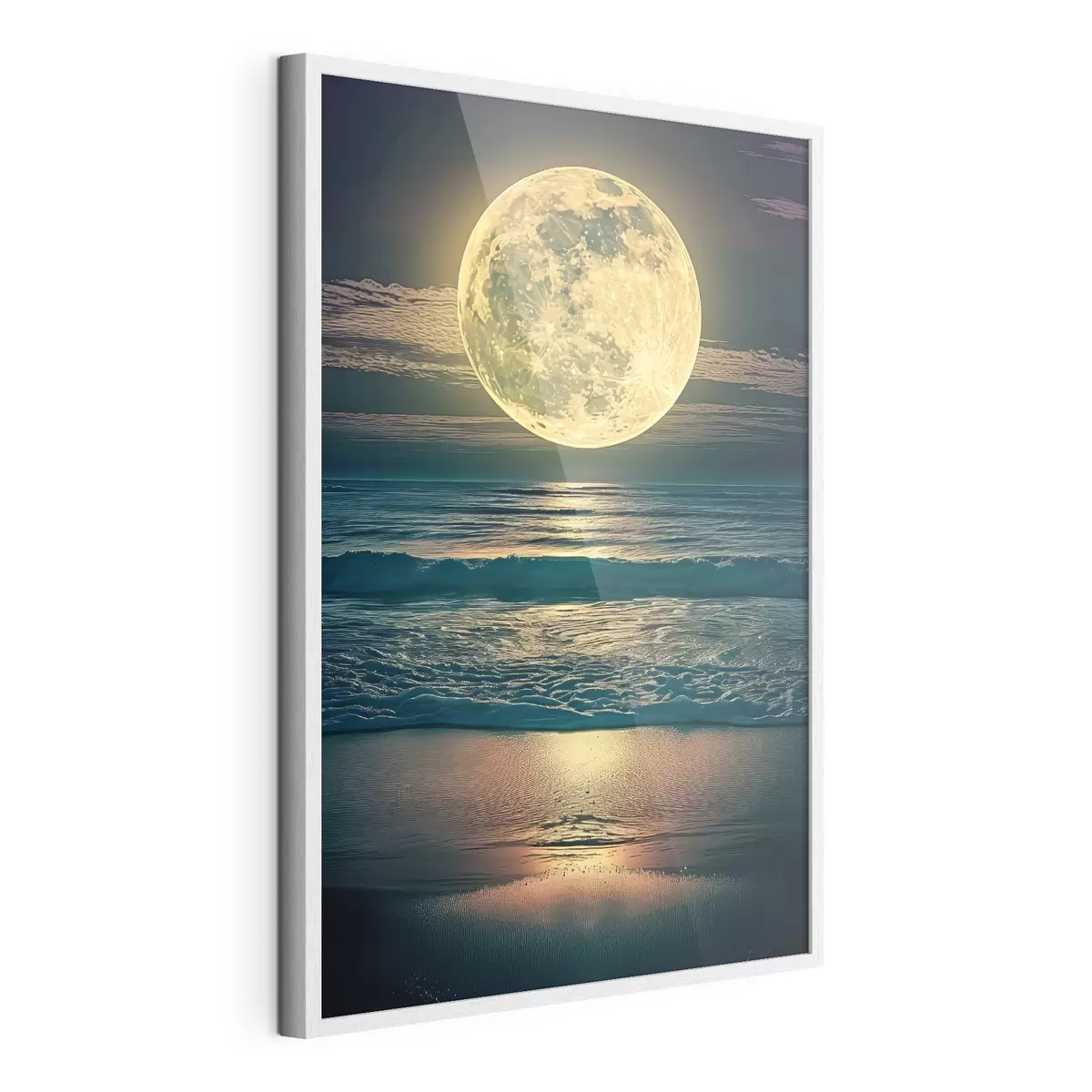 Poster Grande luna sull'oceano f38865