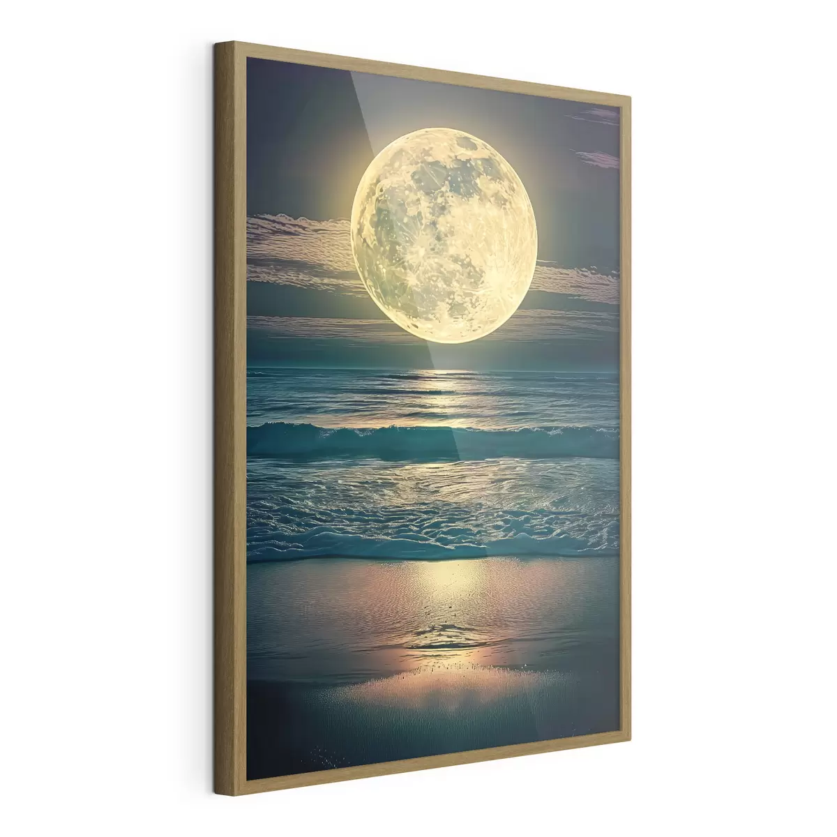 Poster Grande luna sull'oceano f38865