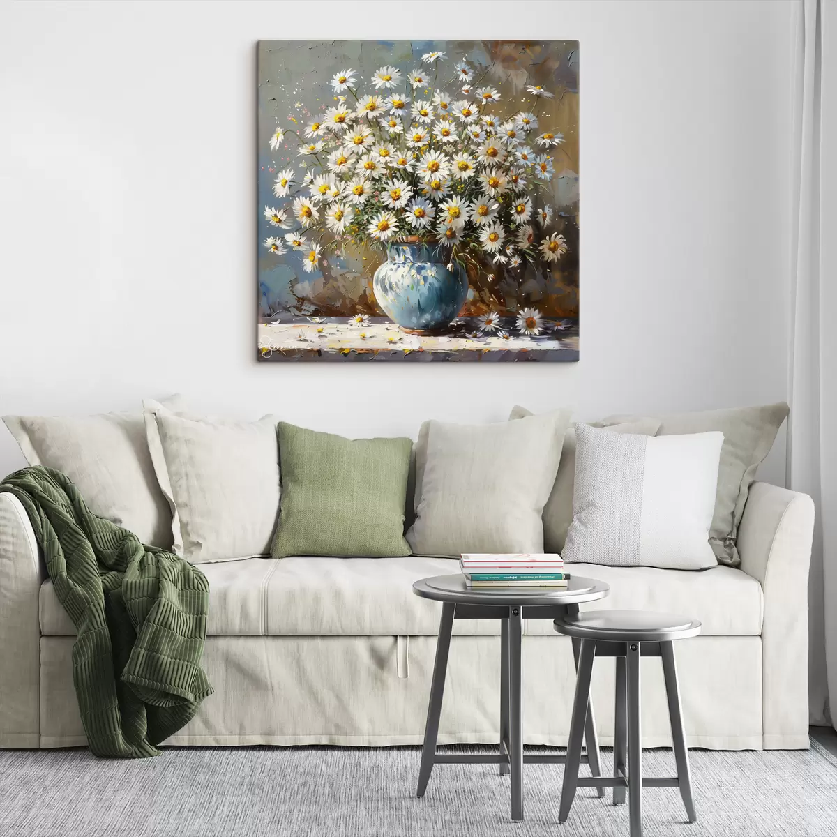 carta da parati Vaso con margherite sul tavolo nr. s38707