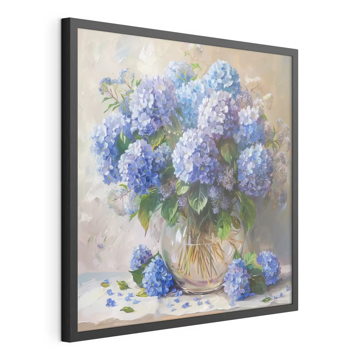 Poster Ortensie blu sul tavolo f38709