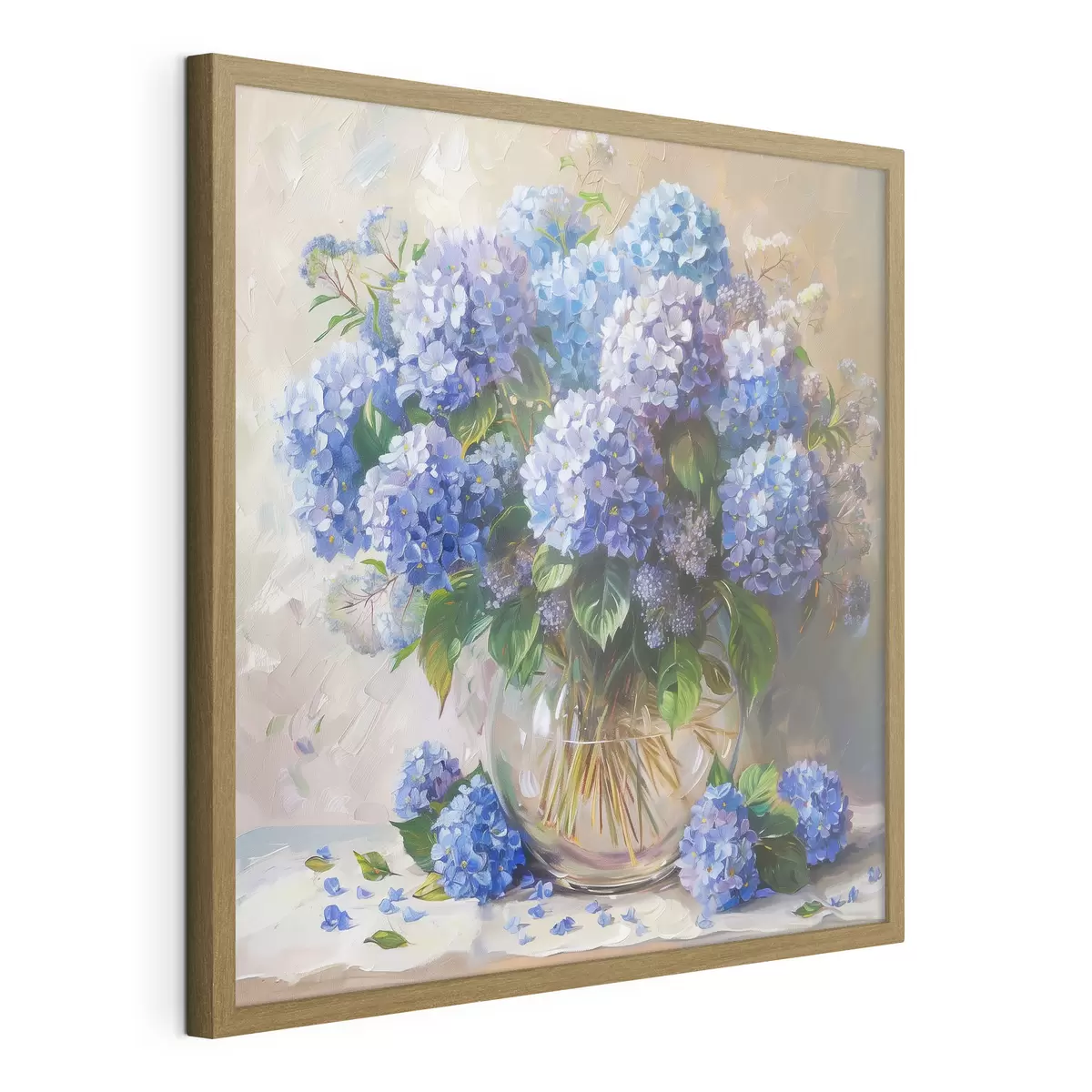 Poster Ortensie blu sul tavolo f38709