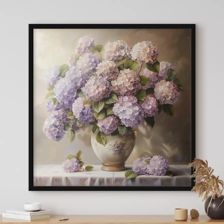 carta da parati Delicate ortensie sul tavolo nr. f38710