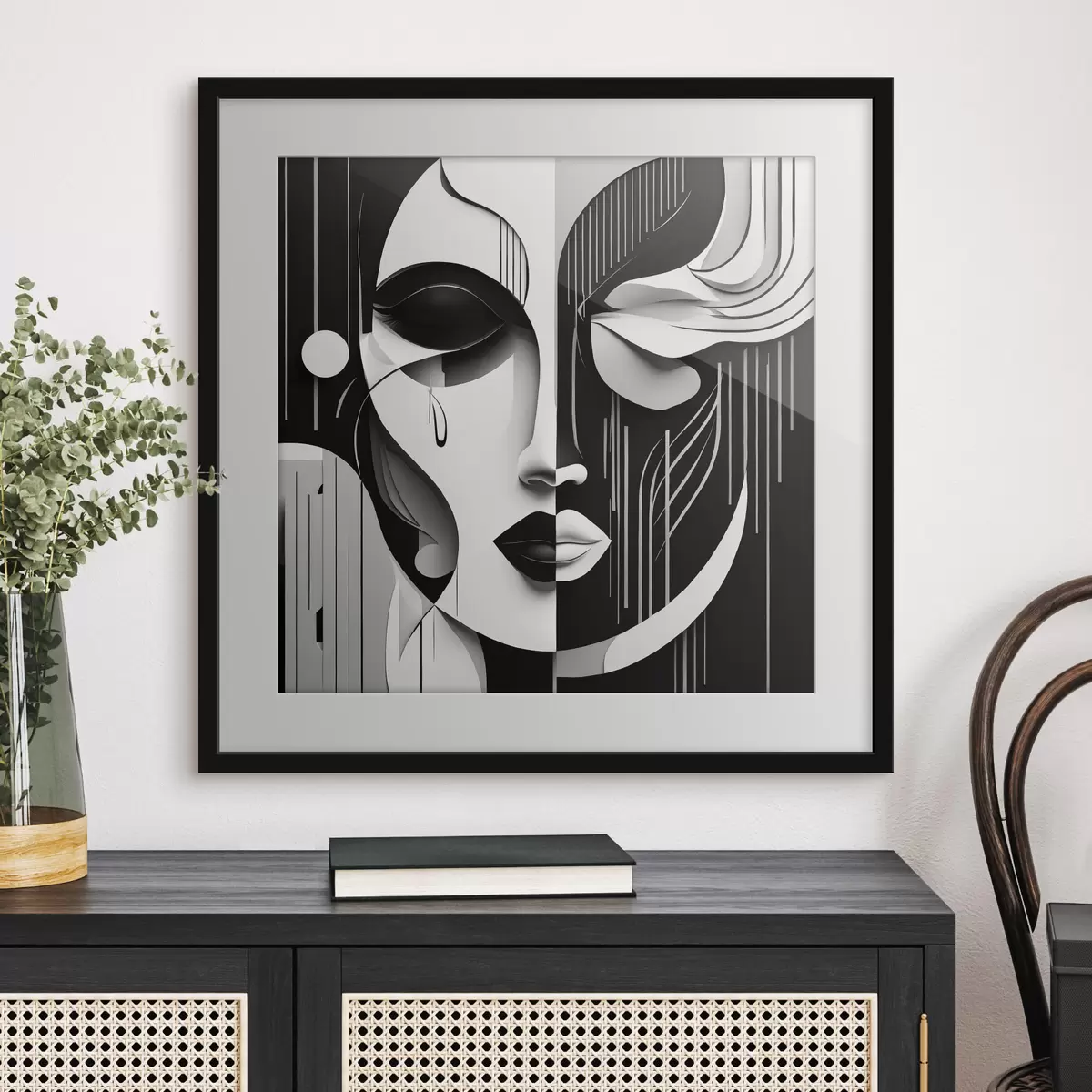 Poster Maschera in bianco e nero f38850
