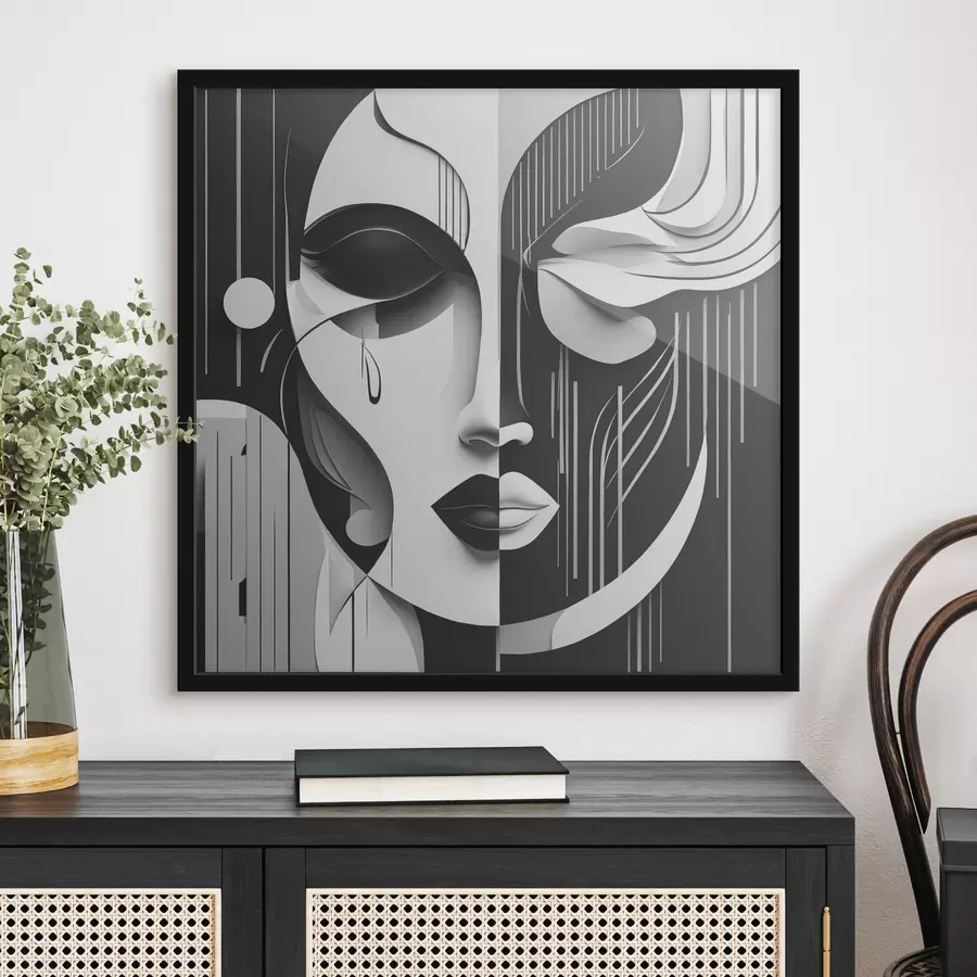 carta da parati Maschera in bianco e nero nr. f38850