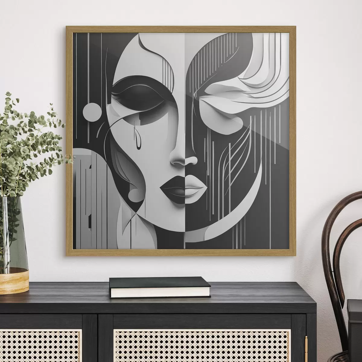 Poster Maschera in bianco e nero f38850