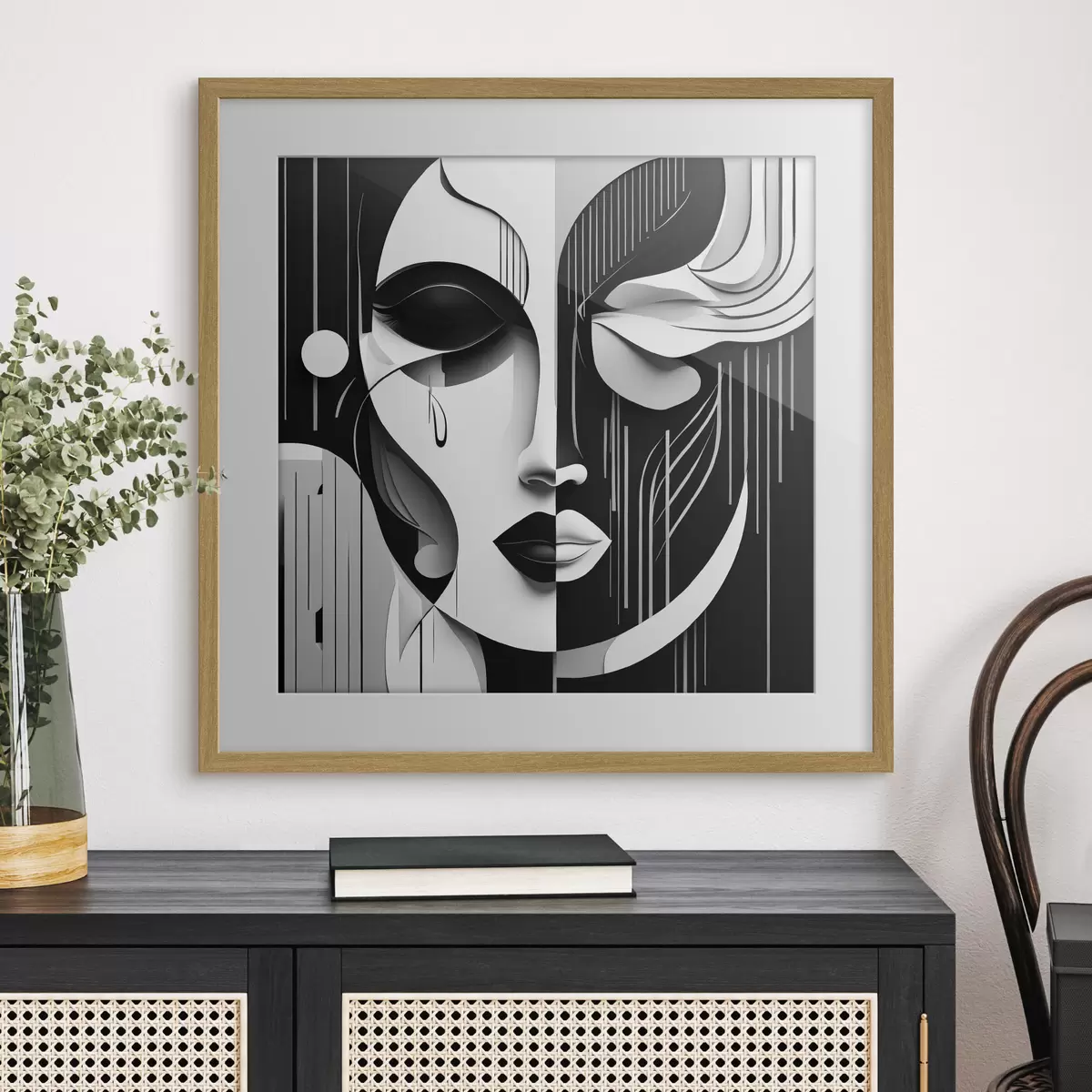 Poster Maschera in bianco e nero f38850