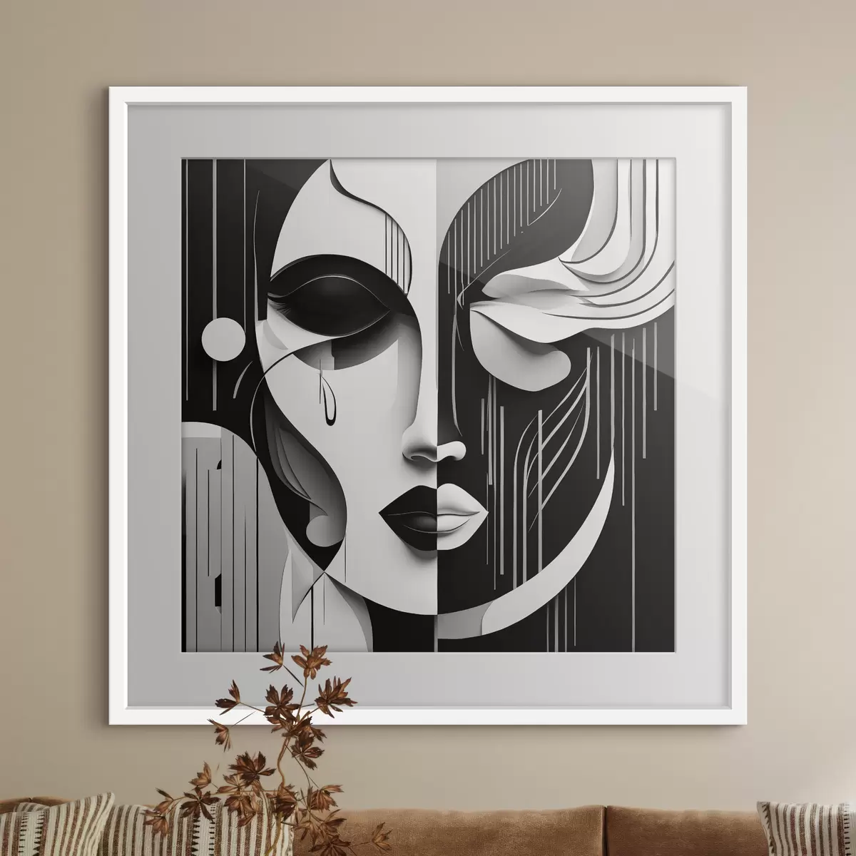 Poster Maschera in bianco e nero f38850