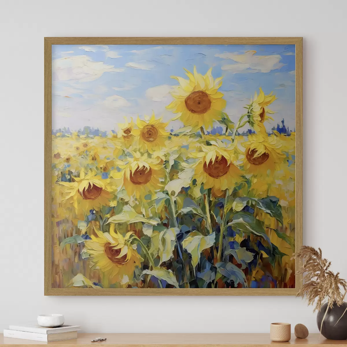 Poster Il sole cresce nel campo f38953
