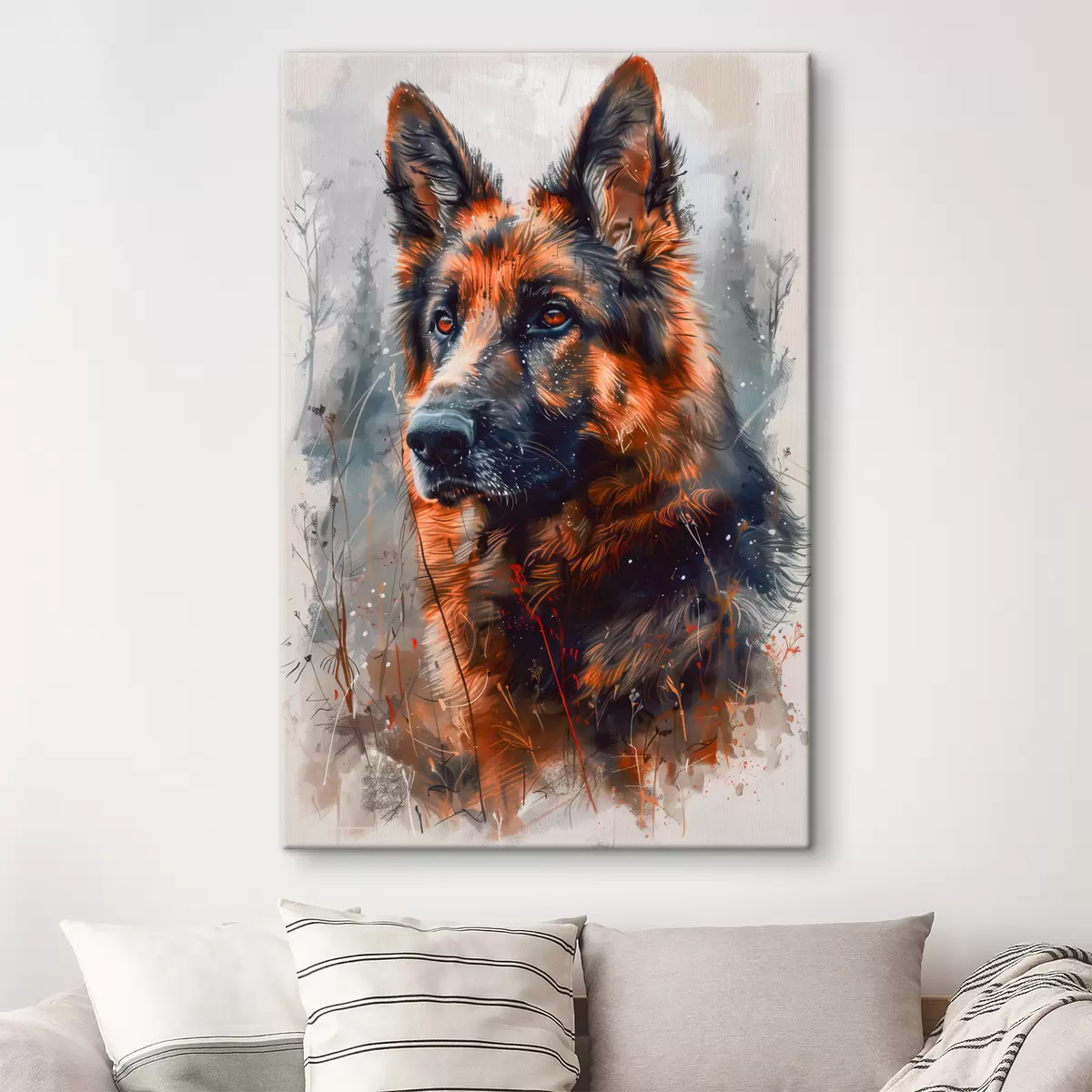 carta da parati Ritratto di un cane da pastore tedesco nr. s38995