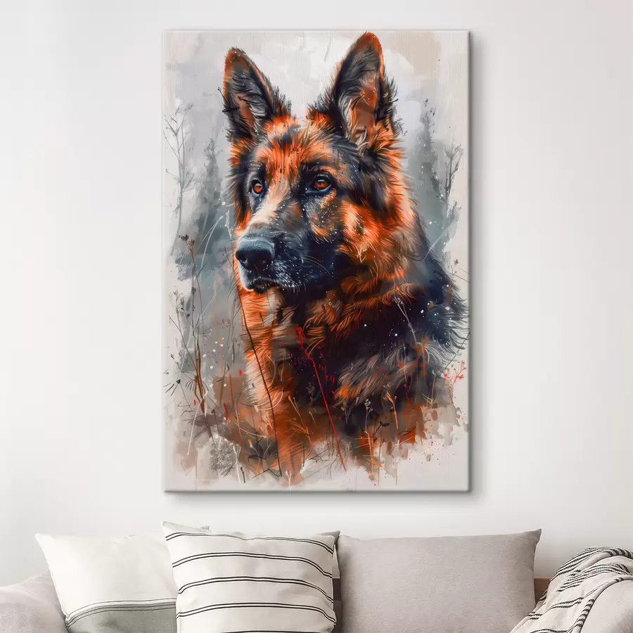 carta da parati Ritratto di un cane da pastore tedesco nr. s38995