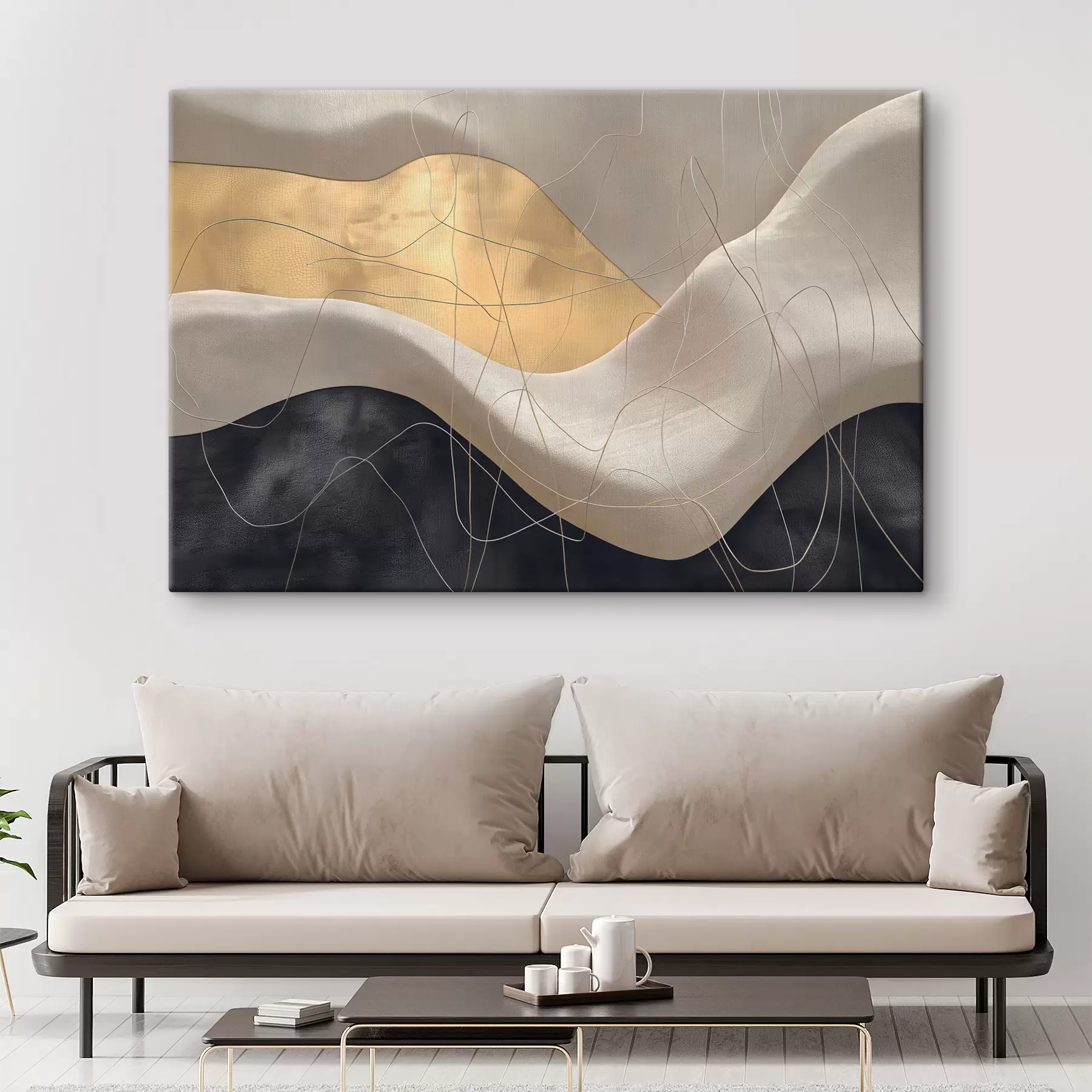 carta da parati Astrazione con onde e linee nr. s39053