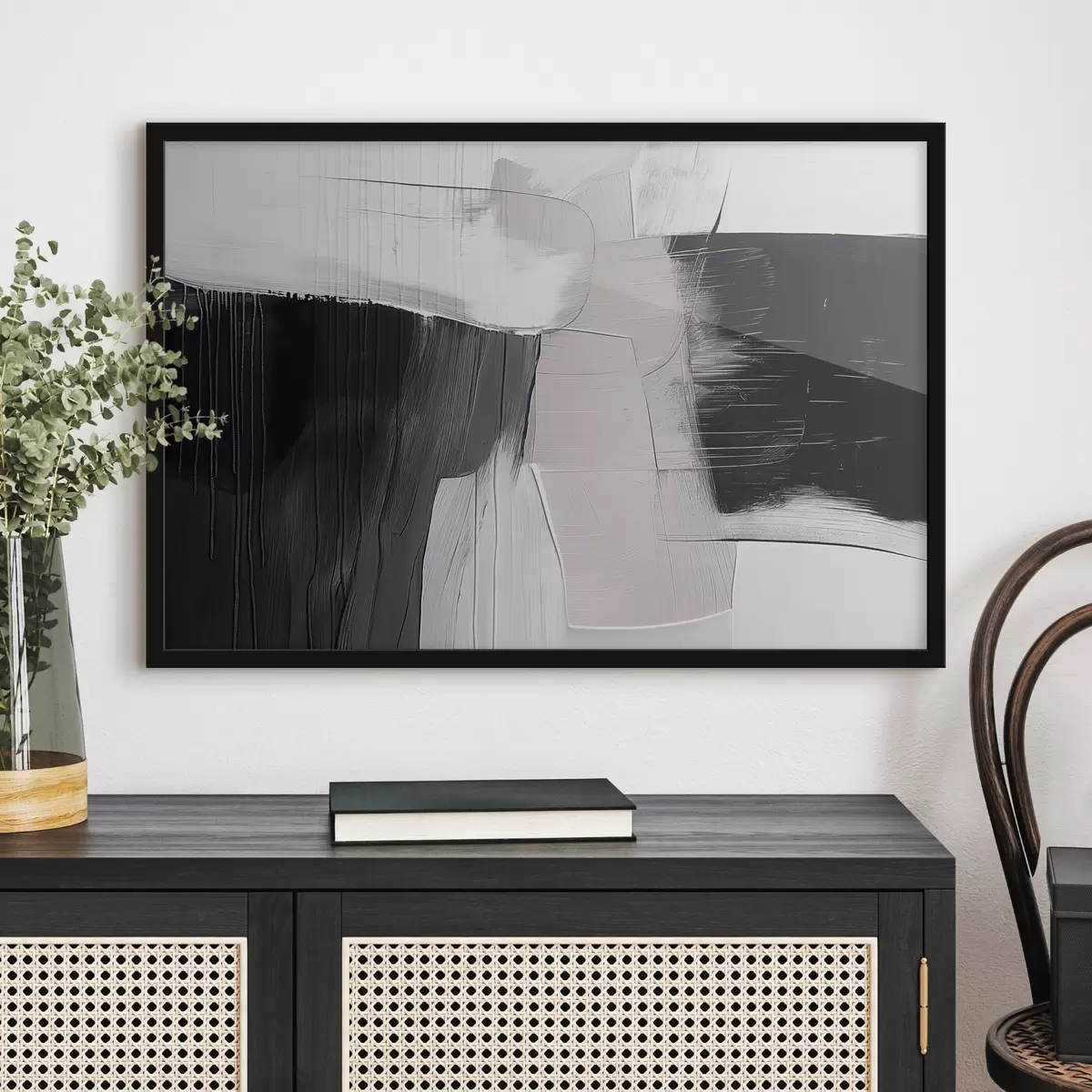 Poster Astrazione grigia e beige f39015