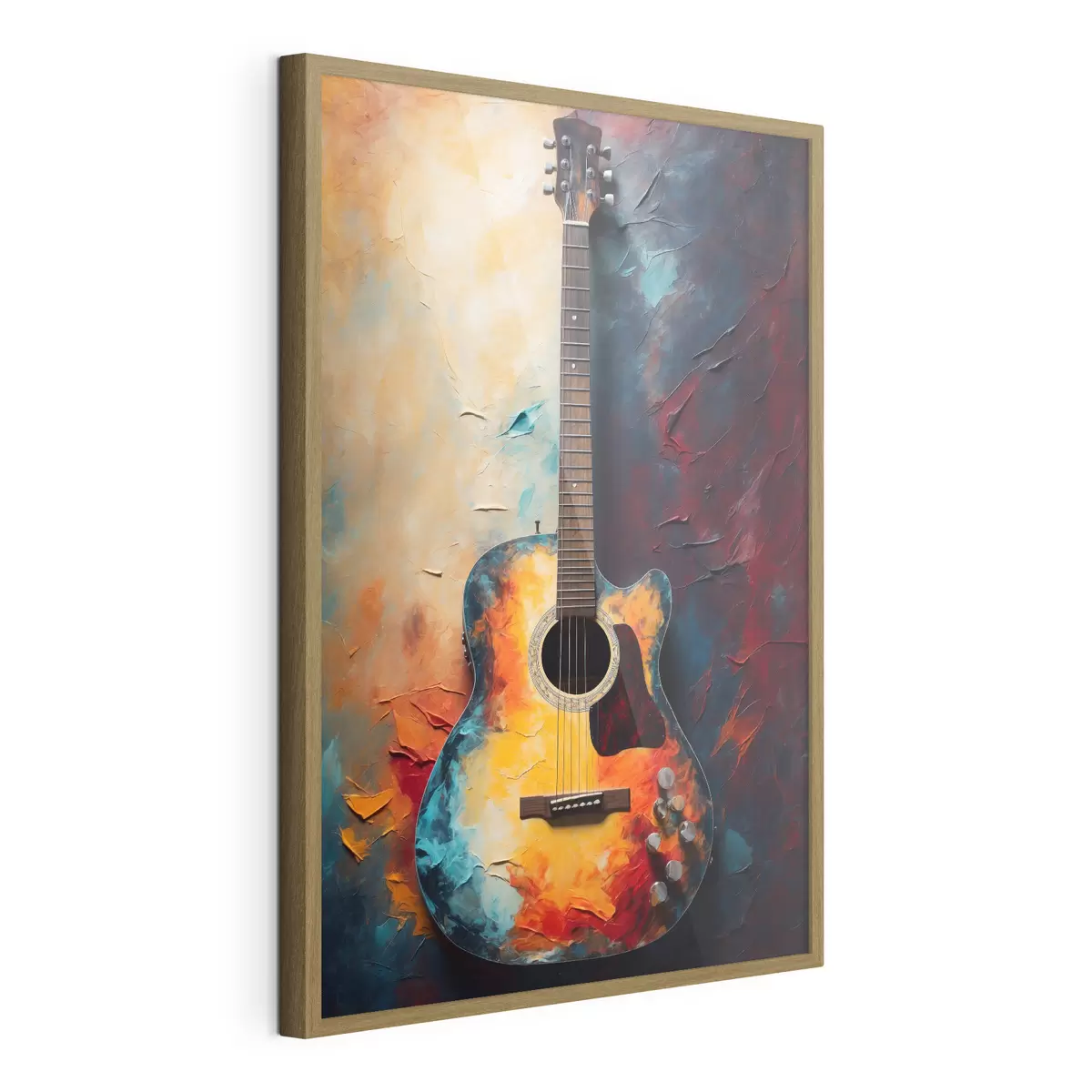 Poster Chitarra a colori vivaci f39002