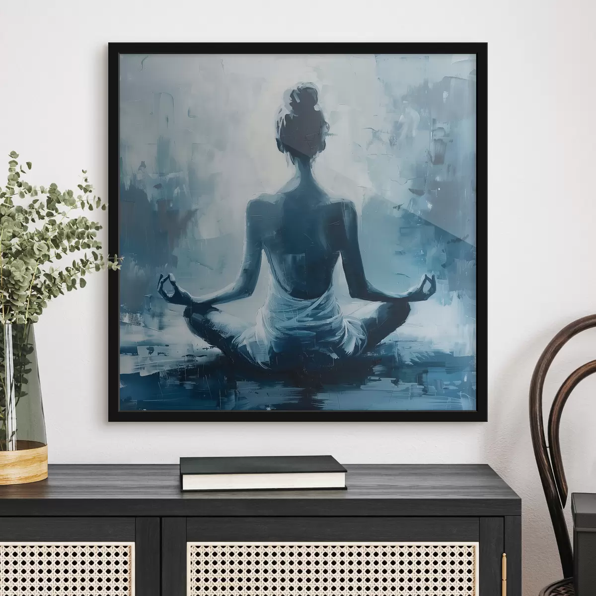 Poster Ragazza che si rilassa facendo yoga f39079