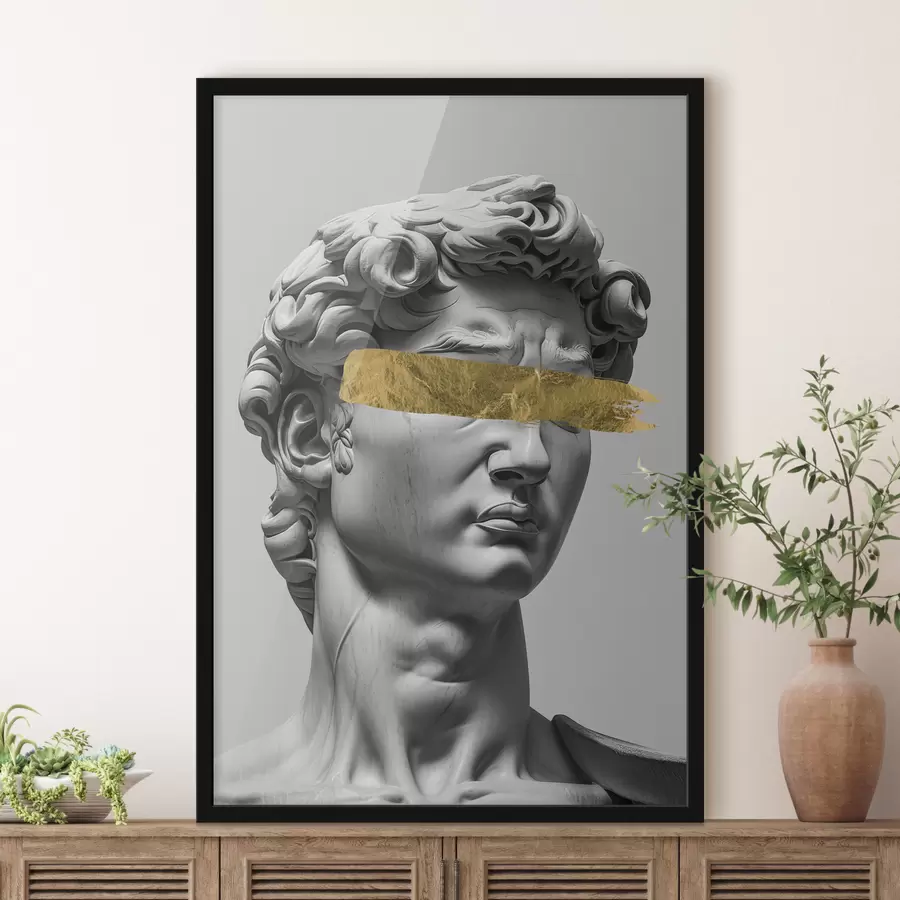 carta da parati Una scultura moderna di David con gli occhi chiusi nr. f26129